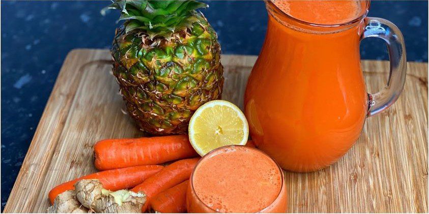 Boost Your Immunity with Homemade Pineapple, Turmeric, Carrot, and Lemon Juice!