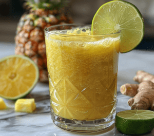 pineapple, lime and ginger juice