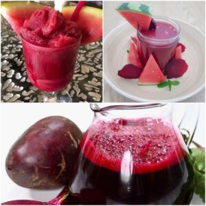 A Refreshing Health Boost Beet, Apple, and Watermelon Juice Blend