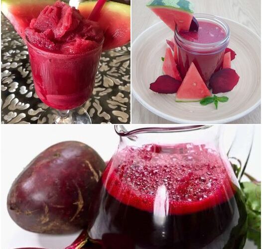 A Refreshing Health Boost Beet, Apple, and Watermelon Juice Blend