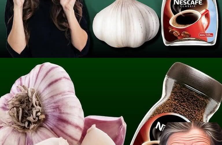 Mix garlic with Nescafé